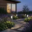 Orion Stainless Steel Bollard Style Solar Post Light – Lifestyle 3
