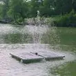 160W Solar Floating Fountain Pump (5000 LPH) showing the pump curve and operating voltage 