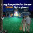 2000-Lumen Solar Security Floodlight with Dual PIR Detection Showing the dimensions of the product