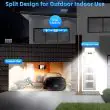 Solar Panel Security Light 1000 Lumens – 5–8m PIR & Adjustable Head showing 26 feet sensor distance and 120 degree sensor angle