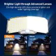 Solar Panel Security Light 1000 Lumens – 5–8m PIR & Adjustable Head showing 26 feet sensor distance and 120 degree sensor angle