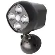 Battery Operated Security Light 4 x 3W LED - 600 lumens black : side view