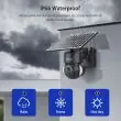 4MP Solar PTZ Camera - Colour Vision, 6W Panel, 5m Cable showing IP66 waterproof