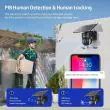 4MP Solar PTZ Camera - Colour Vision, 6W Panel, 5m Cable showing IP66 waterproof