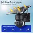 4MP Solar PTZ Camera - Colour Vision, 6W Panel, 5m Cable showing IP66 waterproof