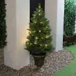 Outdoor battery fairy lights, Silver Wire Micro, 50 White LEDs : close up of string
