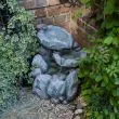 Rock Fall Solar Garden Water Feature close up of cascade
