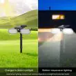 Illustration of the same Arden light charging by day and providing motion-responsive lighting at night