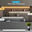 Battery Operated Motion Sensor LED Lights – Rechargeable, 2 Pack Showing these three colour temperature