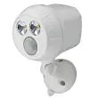 Battery Security Light 400 lumens Showing inside the head where you fit the batteries