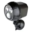 Battery Security Light 400 lumens Showing inside the head where you fit the batteries