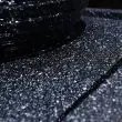 Black Granite Solar Powered Water Feature Showing the realistic granite finish