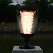 Blenheim 100 Lumen Solar Pillar Lantern - straight-on front view