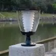 Blenheim 100 Lumen Solar Pillar Lantern - straight-on front view
