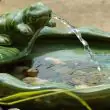 Ceramic Frog Solar Water Feature - solar panel 