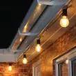 Commercial Festoon Lights Large Traditional Bulbs close up of bulbs