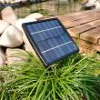 Compact Solar Fountain – 1.5W for Small Gardens Showing the high quality connections and the mounting stake for the solar panel