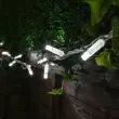 Connect Pro Outdoor Lights Dual Colour White Cable in garden on fence