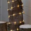 ConnectGo Led Rope Lights on brid feeder in garden