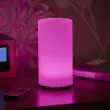 Cordless Table Lamp Colour Changing on table at night turned on