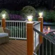 Deck Post Solar Light Caps - 4 pk