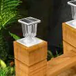 Deck Post Solar Light Caps - 4 pk