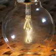 Eureka! Vintage Solar Light Bulb on table at night close up