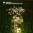 Outdoor Solar Fairy Lights – All‑Season, Remote, Timer, Waterproof (10m‑30m) Showing the adjustable solar panel