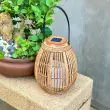 Faux Rattan Solar Lantern