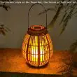 Faux Rattan Solar Lantern