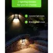 Warm White Solar Fence Lights – Auto Dusk to Dawn | 2-Pack | PowerBee – Lifestyle 3