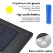 Fence Post Solar Light Caps - 2 Pack showing high quality polysilicon solar panels and large capacity battery 