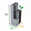 Solar Powered Harmony Pillars Water Feature showing features of the product in a diagram form 