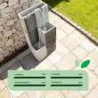 Solar Powered Harmony Pillars Water Feature showing features of the product in a diagram form 