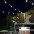 Festoon Lights Connectable Frosted Bulb White Cable in trees
