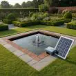 Pond Filter Pump Solar 1800 LPH Showing the forty Watt Solar panel