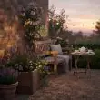 Filigree Solar Garden Lantern – Copper‑Effect Outdoor Light – Lifestyle
