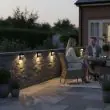 Warm White Solar Fence Lights – Auto Dusk to Dawn | 2-Pack | PowerBee – Lifestyle 3