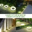 Solar Ground Uplights – IP67, Dusk to Dawn, Garden & Decking – 4 Pack – Lifestyle