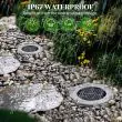 Solar Ground Uplights – IP67, Dusk to Dawn, Garden & Decking – 4 Pack – Lifestyle