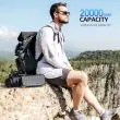 Solar & Hand Crank Power Bank- 2000mAh Waterproof Portable Charger showing six different product views 