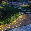 Helena Garden Solar Lights - Premium 4-Pack Pathway Lighting showing the brighter than average light with a gorgeous dispersal pattern 