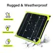Hiking Solar Panel Showing product dimensions