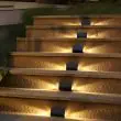 Solar Stairway Lights (4-Pack) – Dual-Sided Warm White Glow & IP54 Weatherproof – Lifestyle