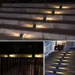 Solar Stairway Lights (4-Pack) – Dual-Sided Warm White Glow & IP54 Weatherproof – Lifestyle