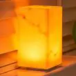 Marble Battery Operated Lamp showing Pink Colour