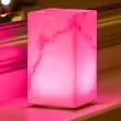Marble Battery Operated Lamp showing Pink Colour