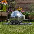 Reservoir and galvanized grid for Medium Stainless Steel Sphere Water Feature 