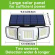 Millennium Pro Solar Motion Sensor Light - 1200 Lumen PIR Floodlight Showing the 180 Degree wide motion detection possible with two sensors