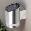 Chelsea Stainless Steel Solar Wall Light – Warm White 3000K – Lifestyle 2